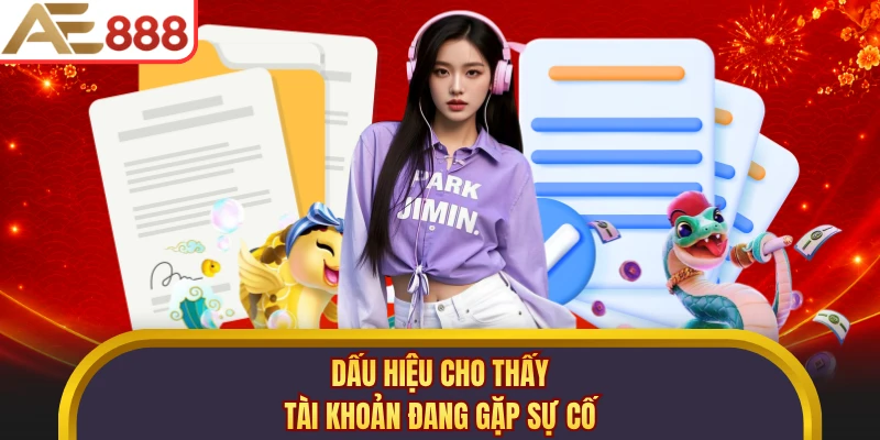 Dấu hiệu cho thấy tài khoản đang gặp sự cố
