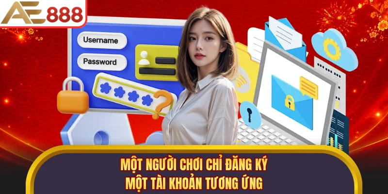 Một người chơi chỉ đăng ký một tài khoản tương ứng